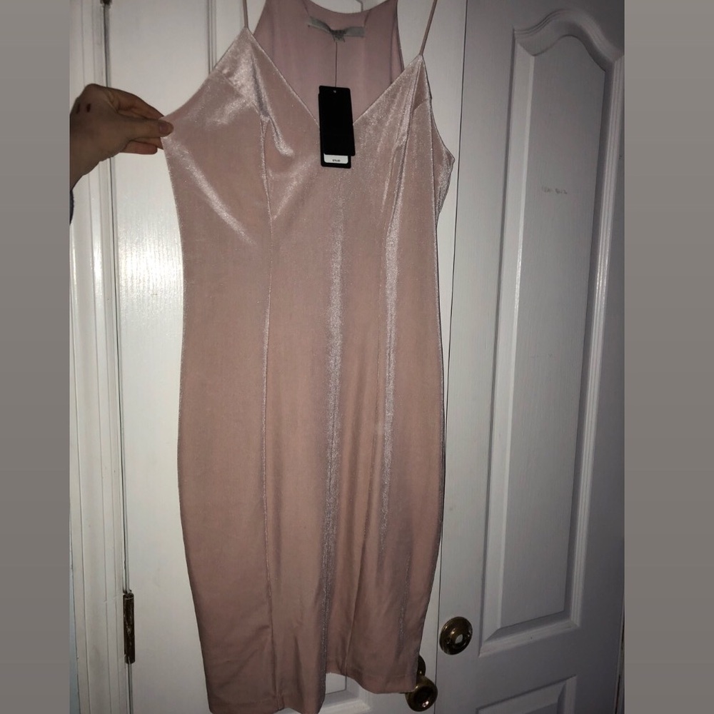 Guess Velvet Slip Dress Pink